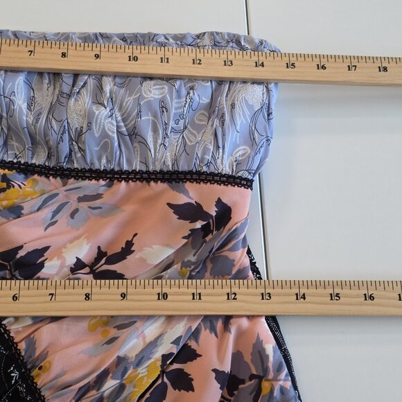 Cinq A Sept Dress 2 Patchwork Floral Sleeveless Assymetric Fairycore Boho Lined - Picture 5 of 16